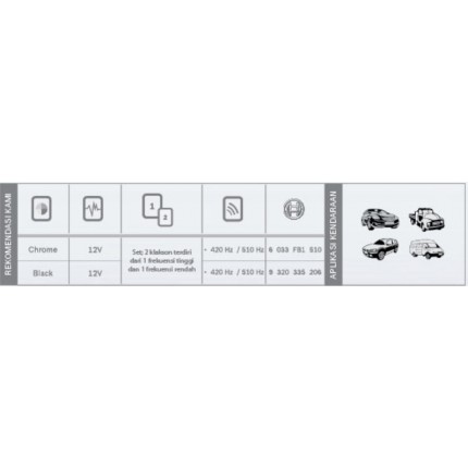 Klakson EC9C Mobil Bosch Set