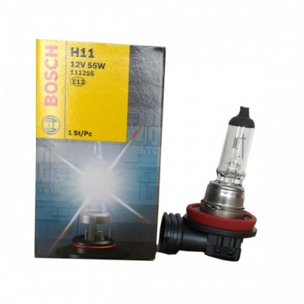 H11 Halogen Standard Clear Bulb Lampu Mobil 12V 55W Bosch 