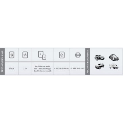 Klakson H3F Mobil Bosch Set