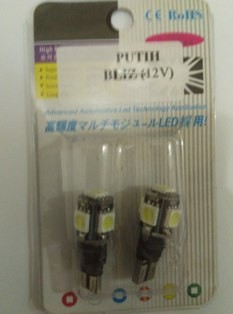LED T10 12V 5SMD 5050 BLITZ PUTIH