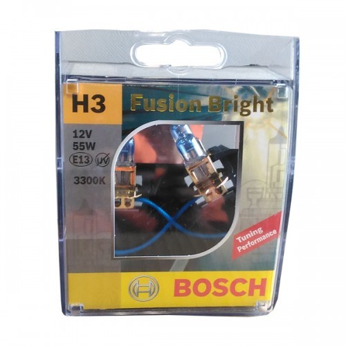 H3 Fussion Bright Lampu Depan Mobil 12V 55W PK22s Bosch
