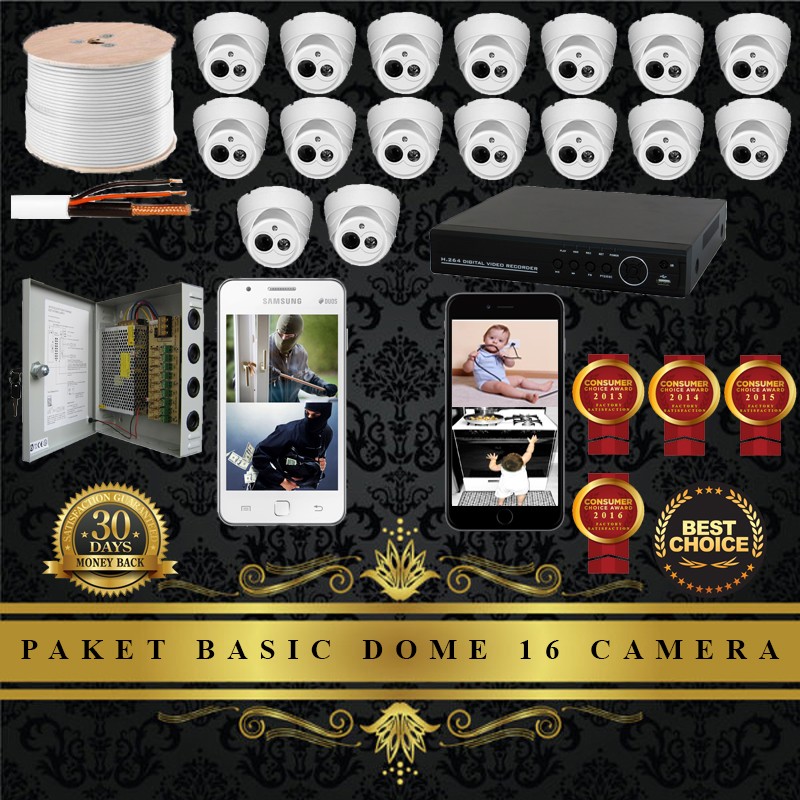 Paket 16 Camera Dome CCTV