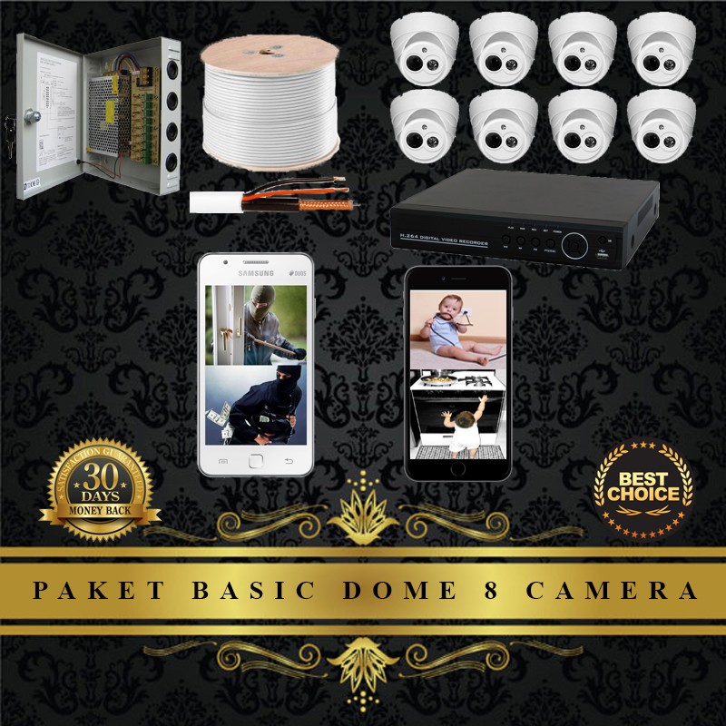 Paket 8 Camera Dome CCTV