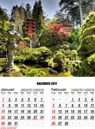 Kalender Pemandangan Sejuk Dan Indah