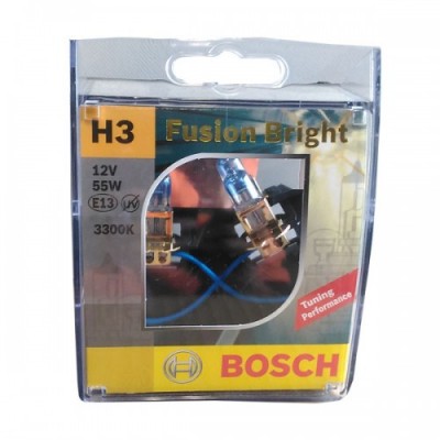 H3 Fussion Bright Lampu Depan Mobil 12V 55W PK22s Bosch