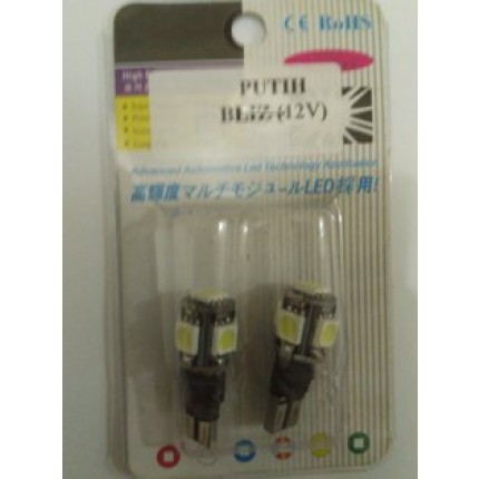 LED T10 12V 5SMD 5050 BLITZ PUTIH