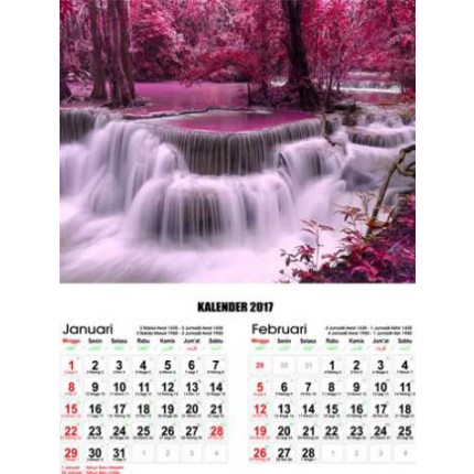 Kalender Pemandangan Air Terjun